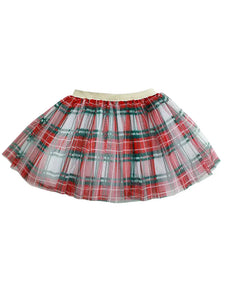 red, green and white glittery tutu