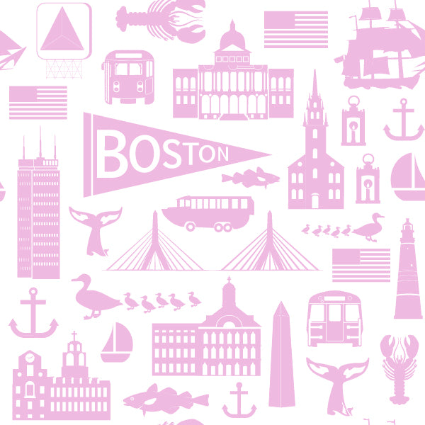 Pink Boston Icons Zip Footie