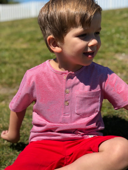 Red Twill Shorts