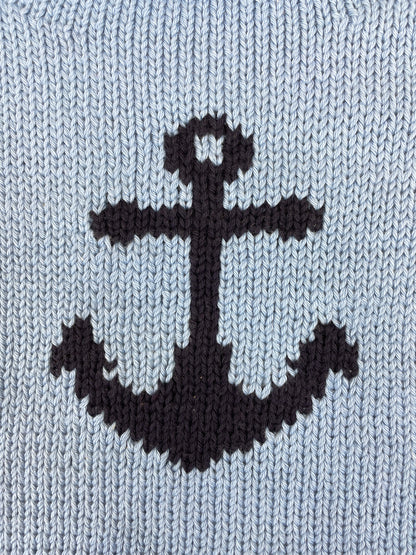 close up of navy anchor design