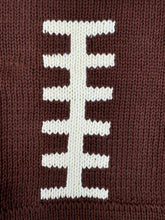close up of "football stitching"