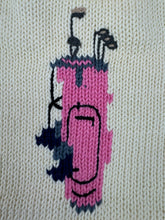 close up of golf bag knit