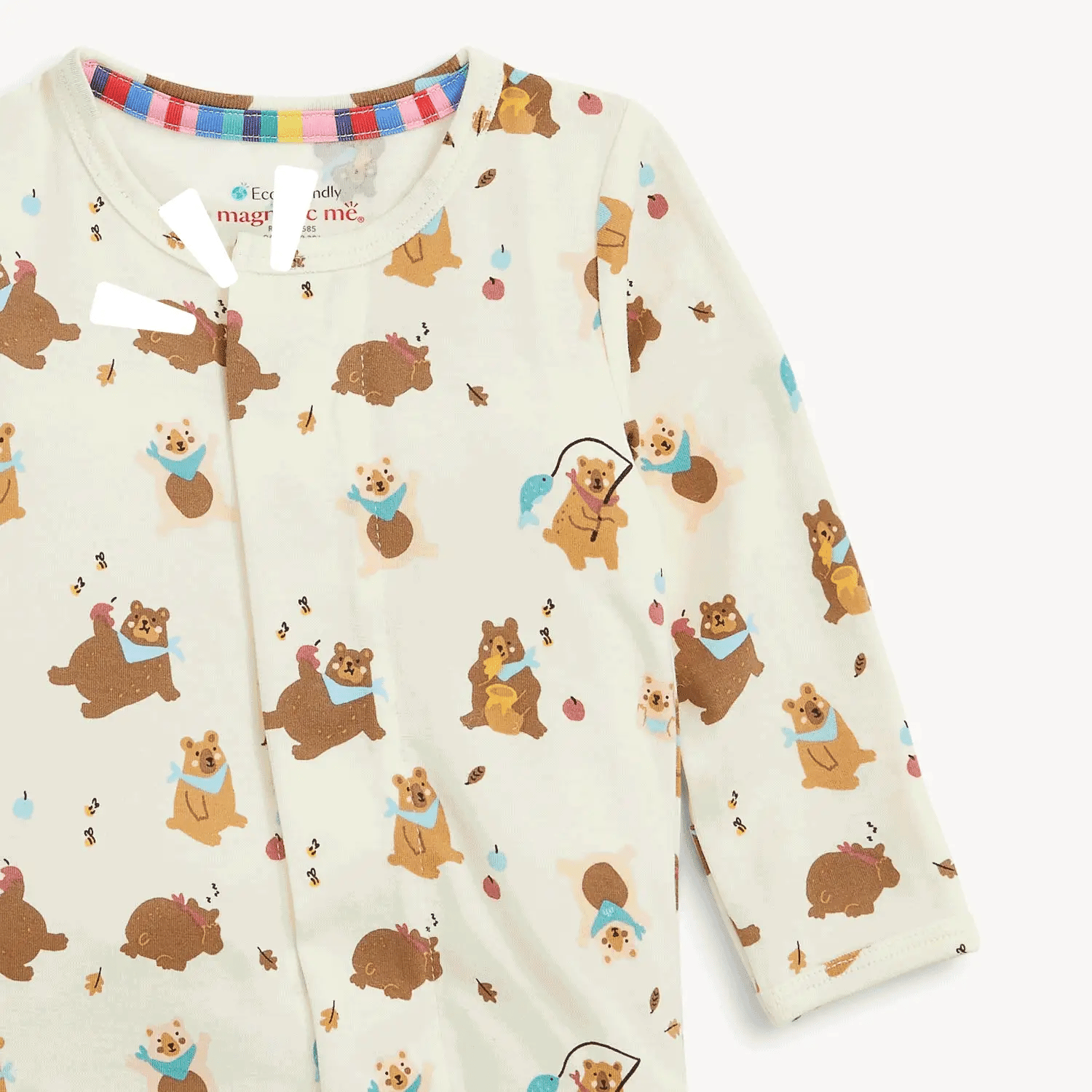 Ivory Beary Silly Magnetic Footie