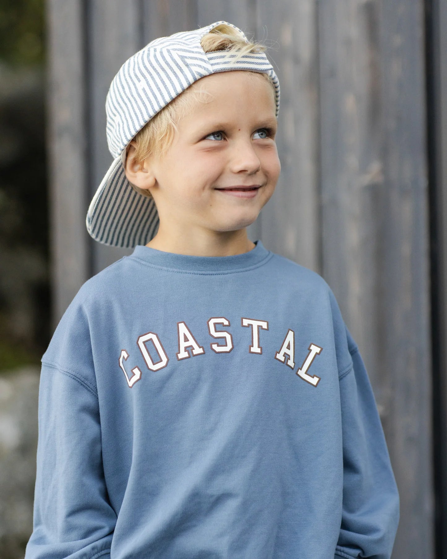 Marine Blue Coastal Relaxed Sweatshirt