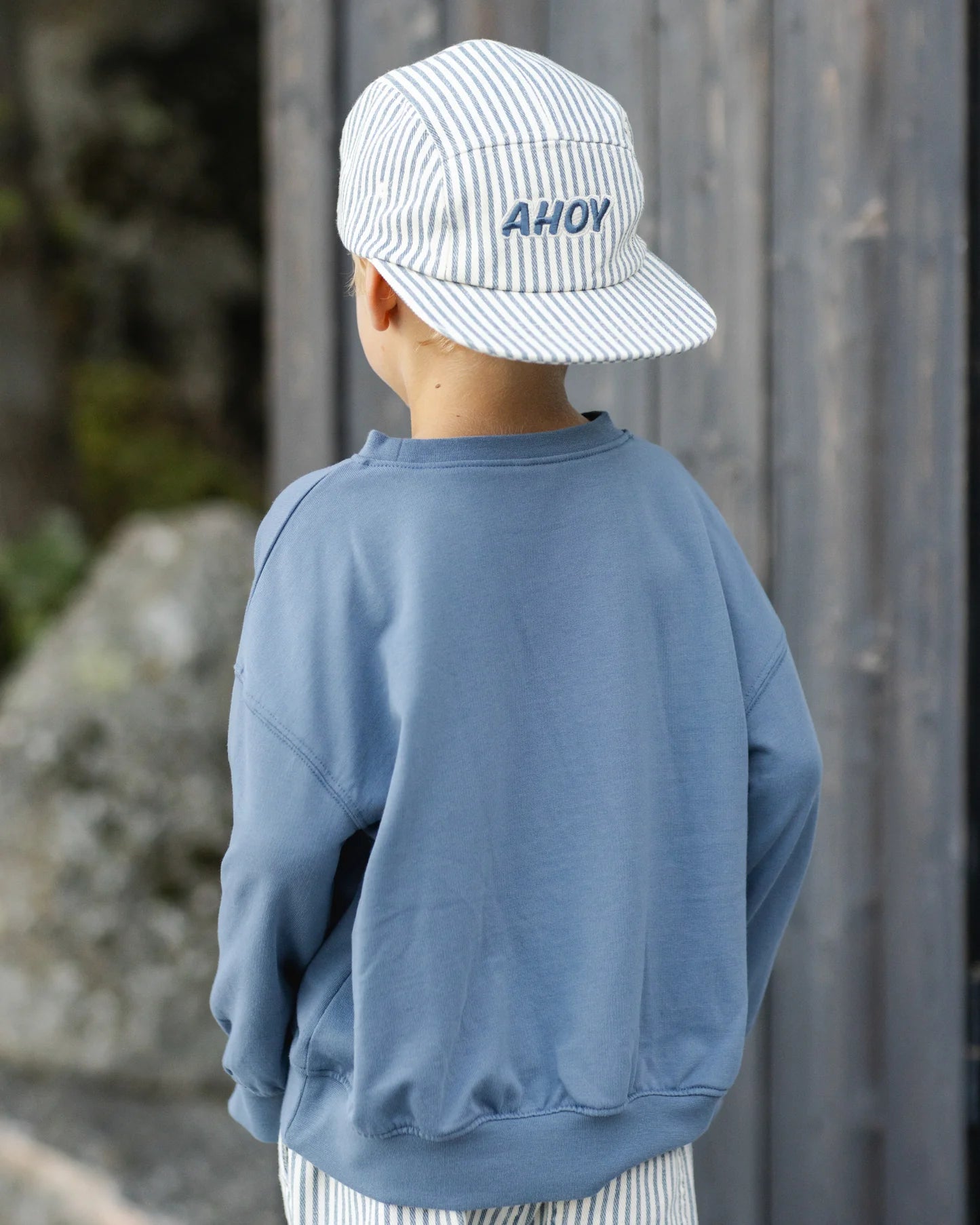 Marine Blue Coastal Relaxed Sweatshirt