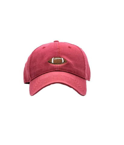 Weathered Red Football Baseball Hat