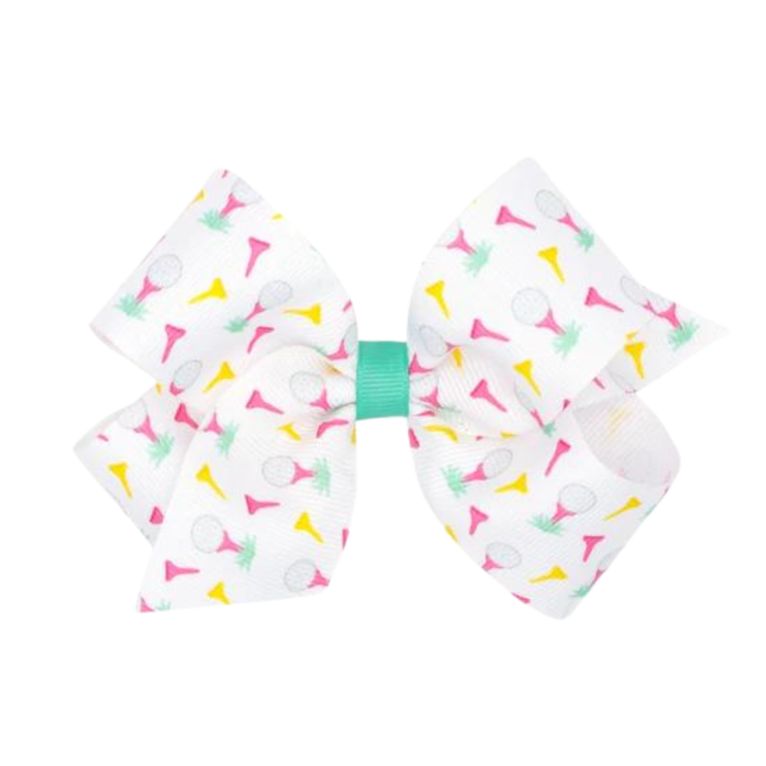 bow with golf tees