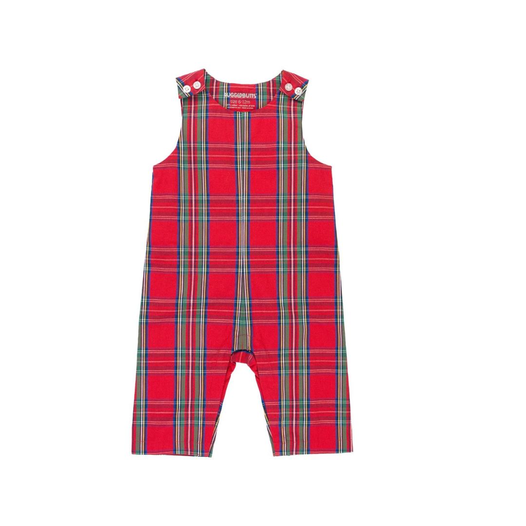 red plaid romper