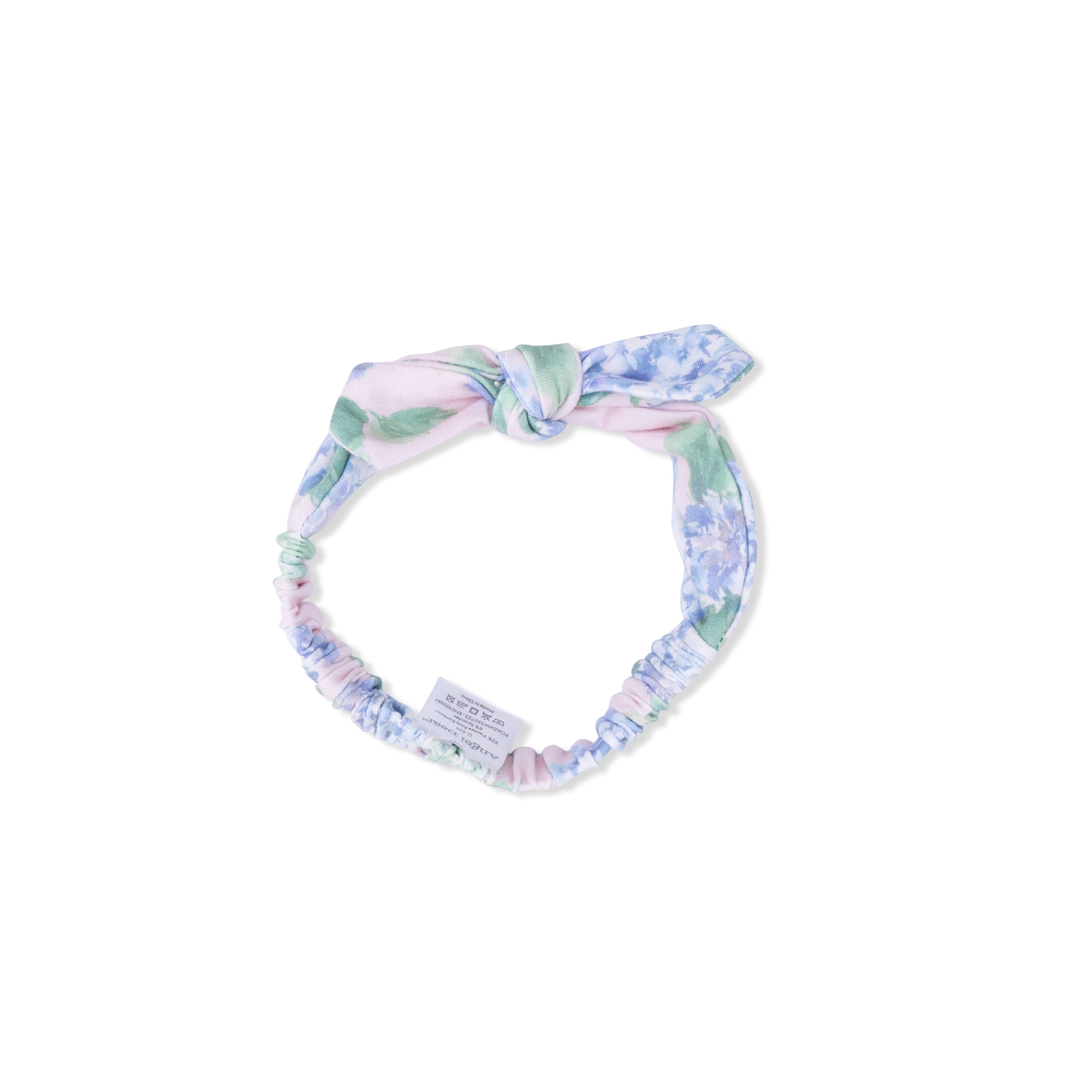 Floral patterned headband on a white background