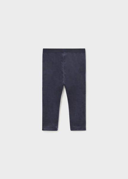 navy blue velvet baby leggings