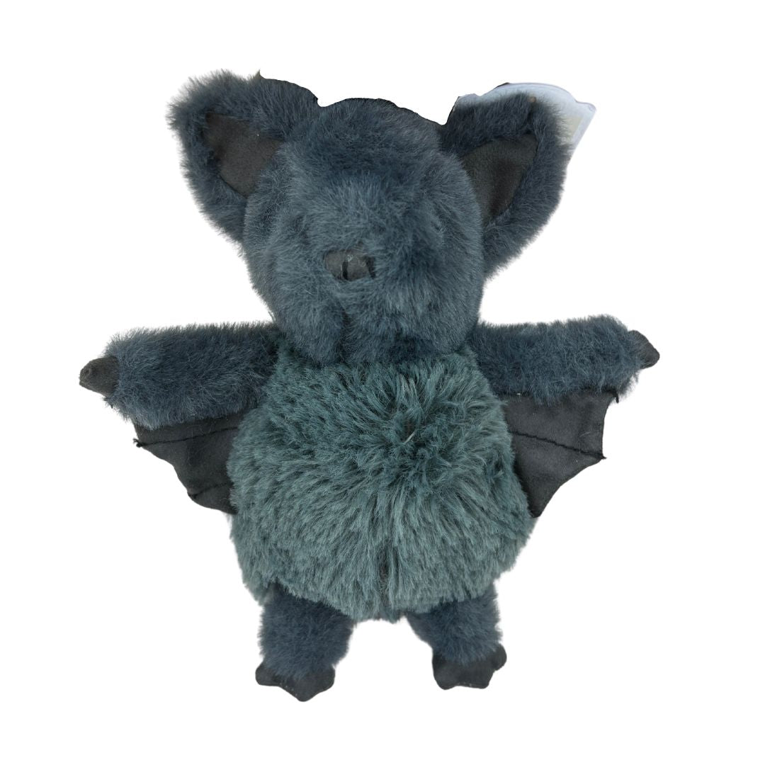 Plush toy bat on a white background