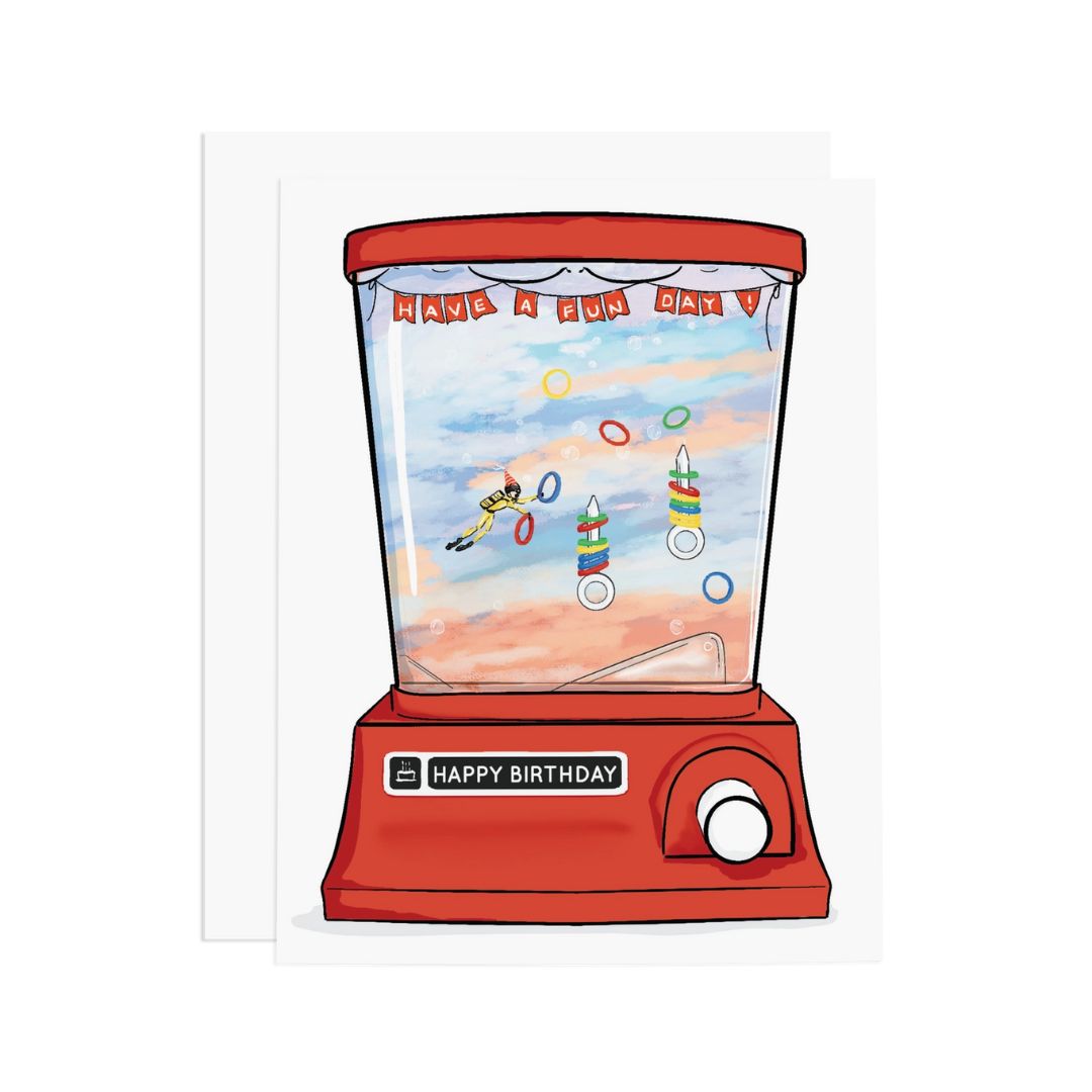 Scuba Hoops Birthday Greeting Card