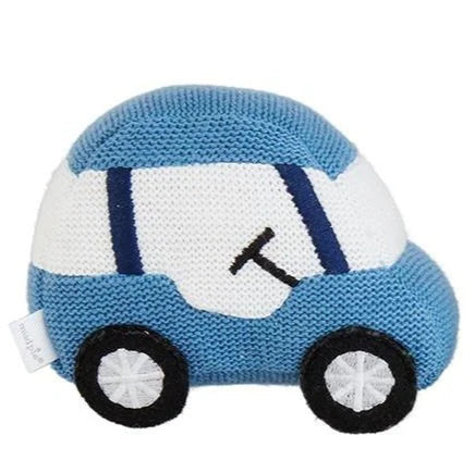 Knit Blue Golf Cart Rattle