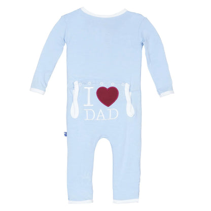Blue &quot;I Love Dad&quot; Coverall