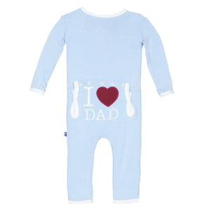 Blue "I Love Dad" Coverall