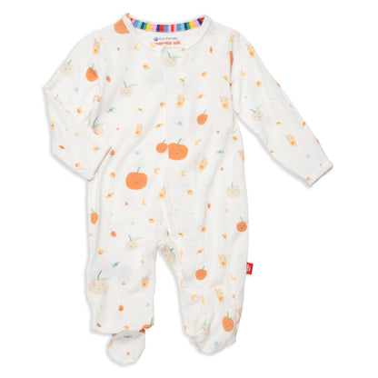 bootiful baby pumpkin halloween footie for baby