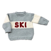 Knitted sweater with &