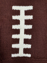 close up of "football stitching"