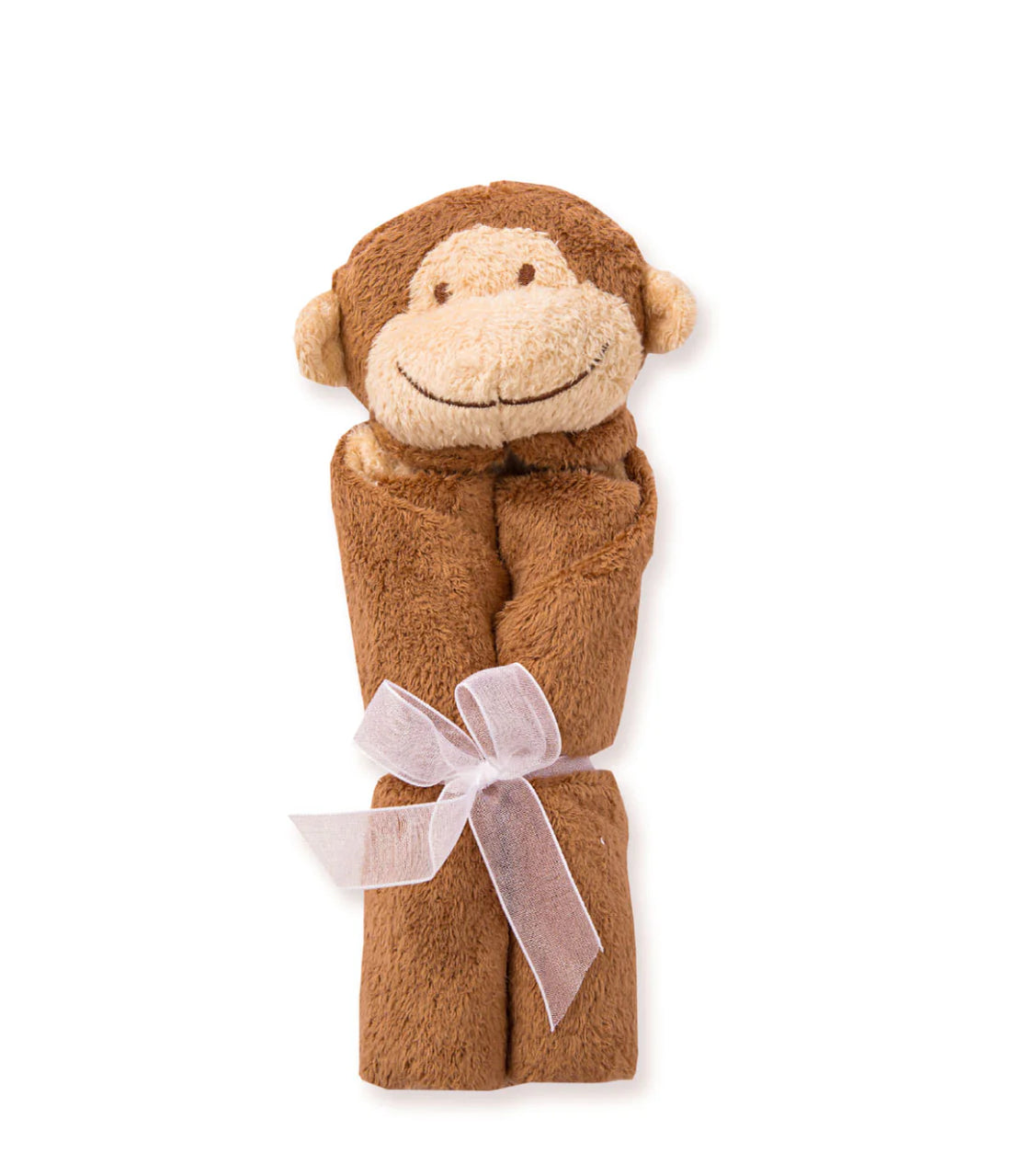 brown monkey baby blanket