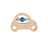 wooden car teether rattle