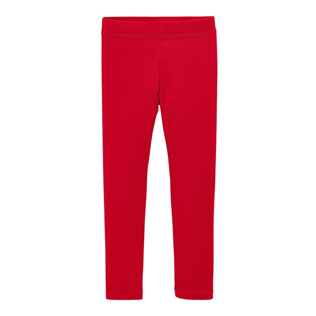 Red leggings on a white background