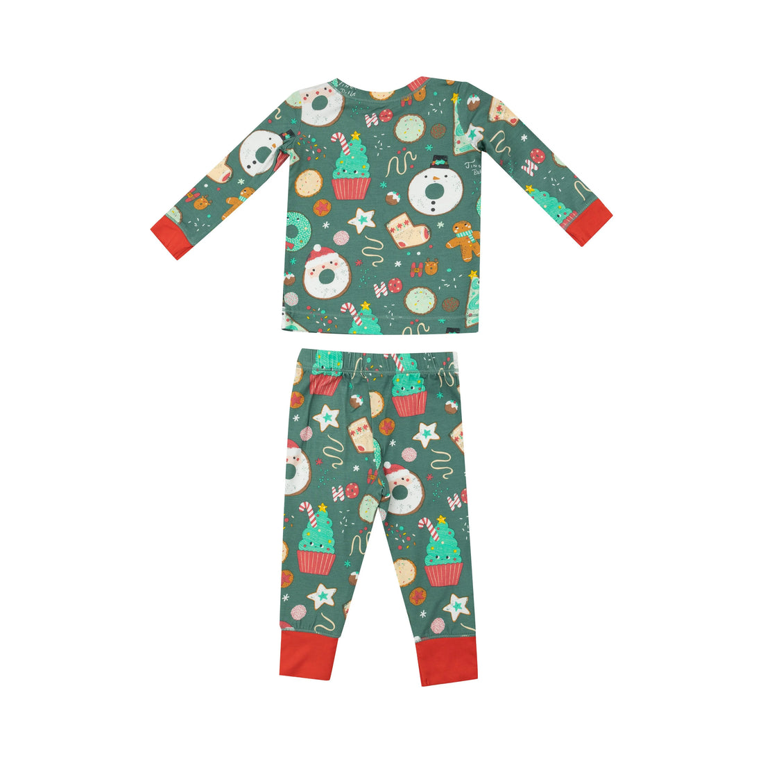 green/red Christmas treats kids pajamas