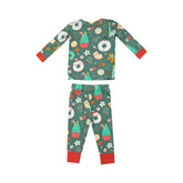 green/red Christmas treats kids pajamas