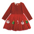 long sleeve dress with tutu with Christmas icons on it