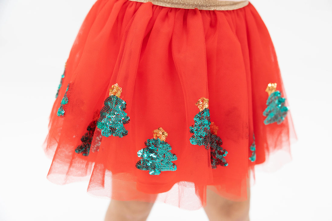 red christmas tree kids tutu