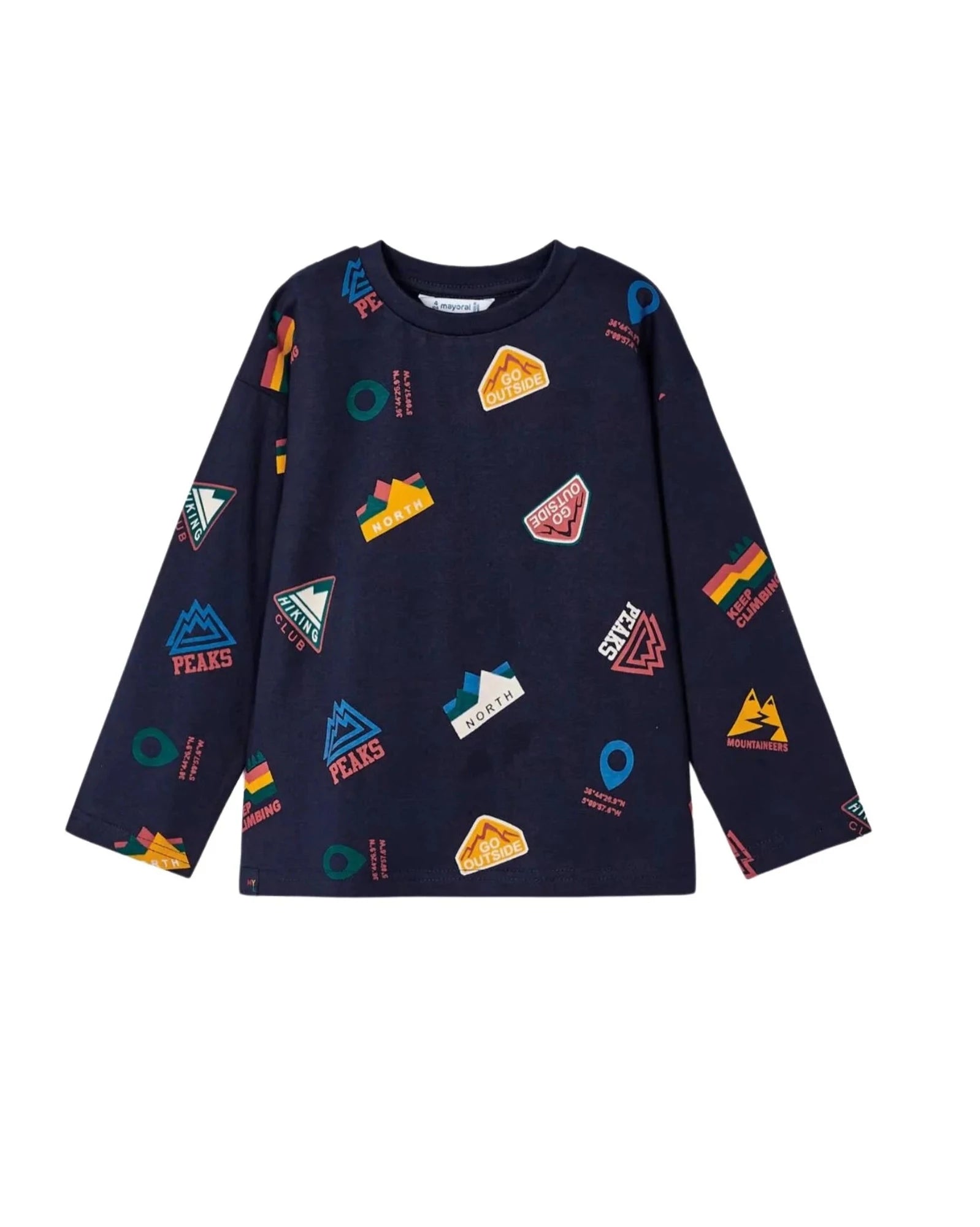 navy long sleeve outdoor climbing tee