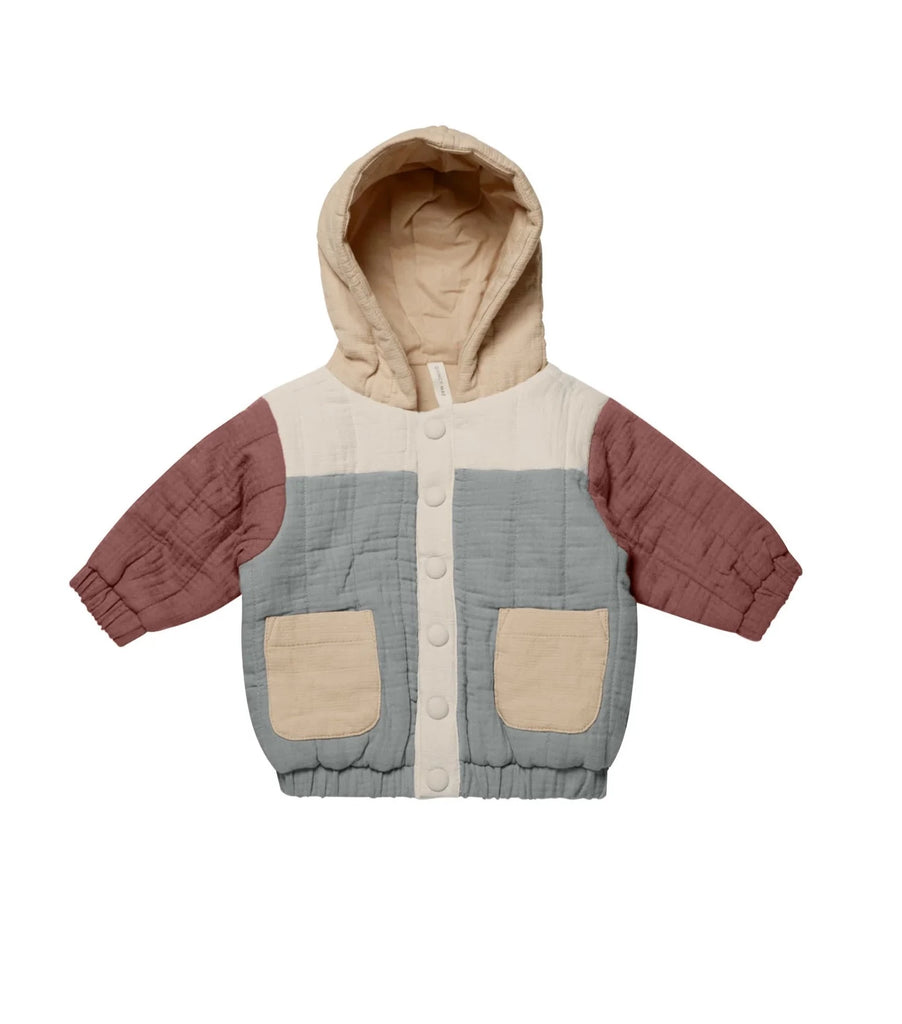 Baby Color Block Hooded Woven Jacket | The Red Wagon