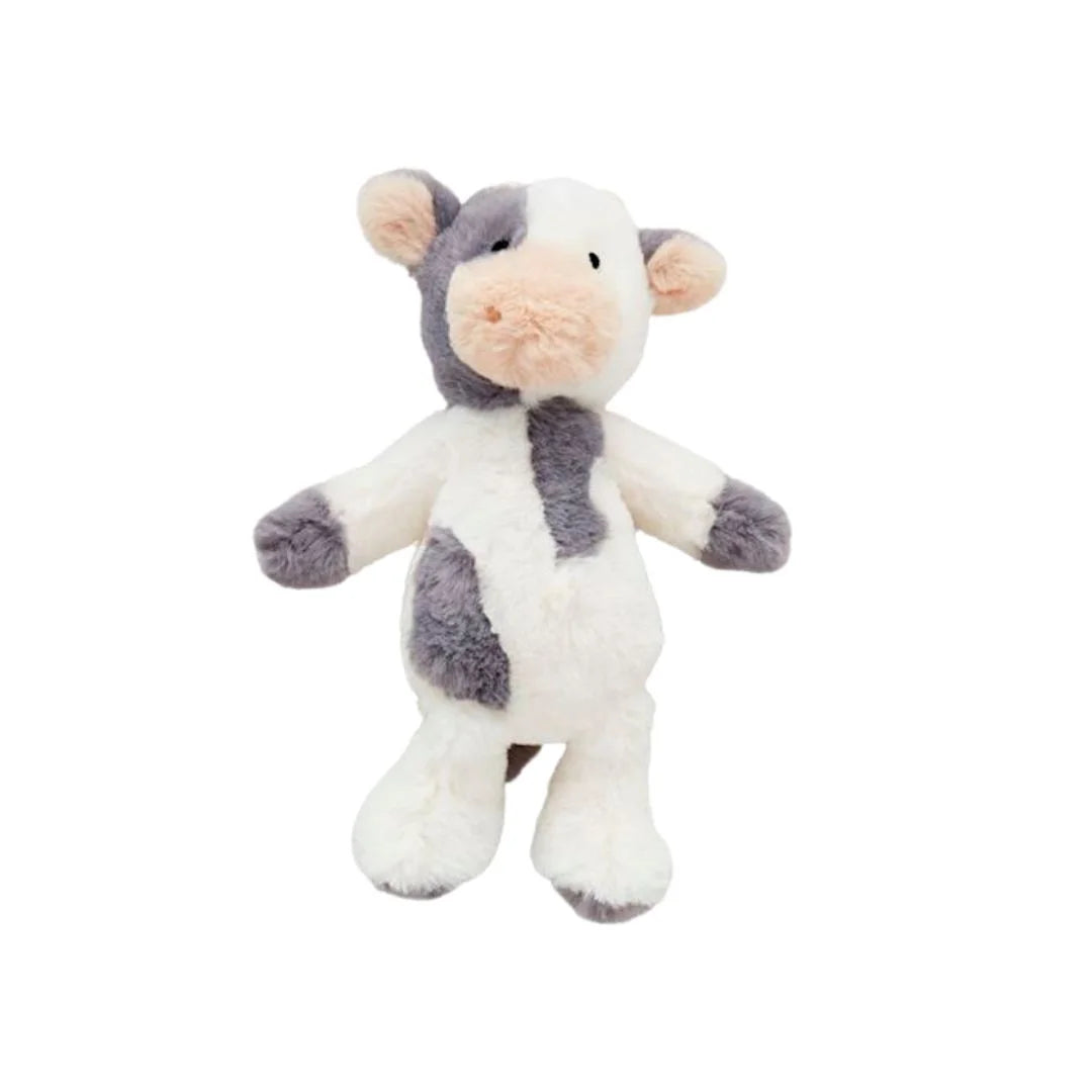 cow farm plush rattle