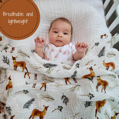 deer baby swaddle blanket