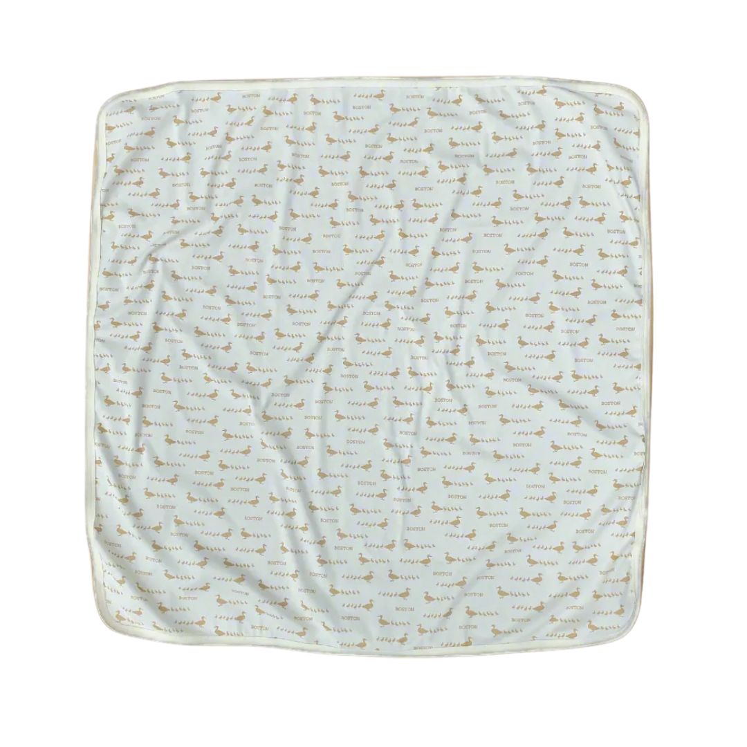 boston baby blanket with ducklings