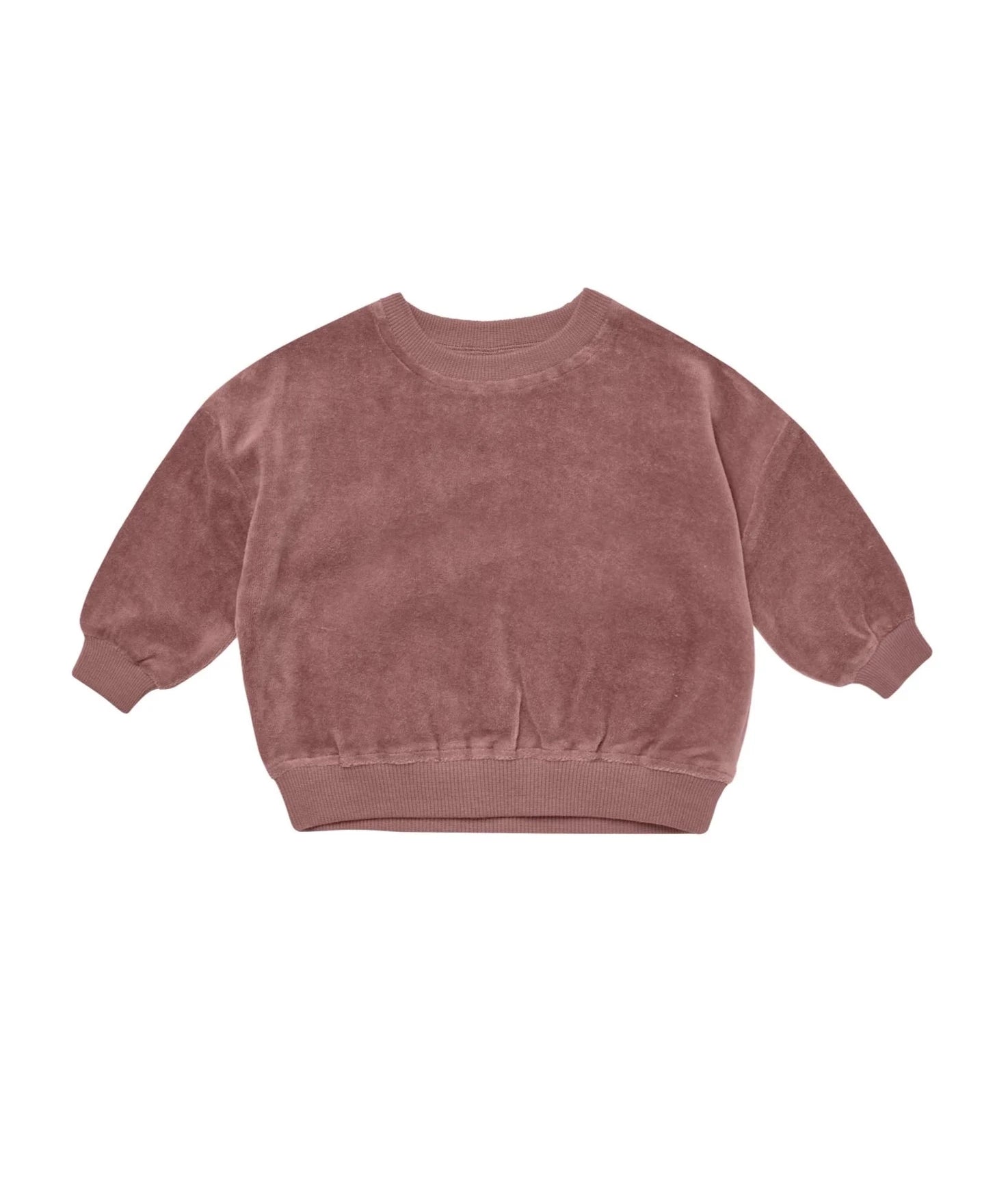 Velour top crewneck sweatshirt