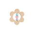 daisy wooden teether rattle