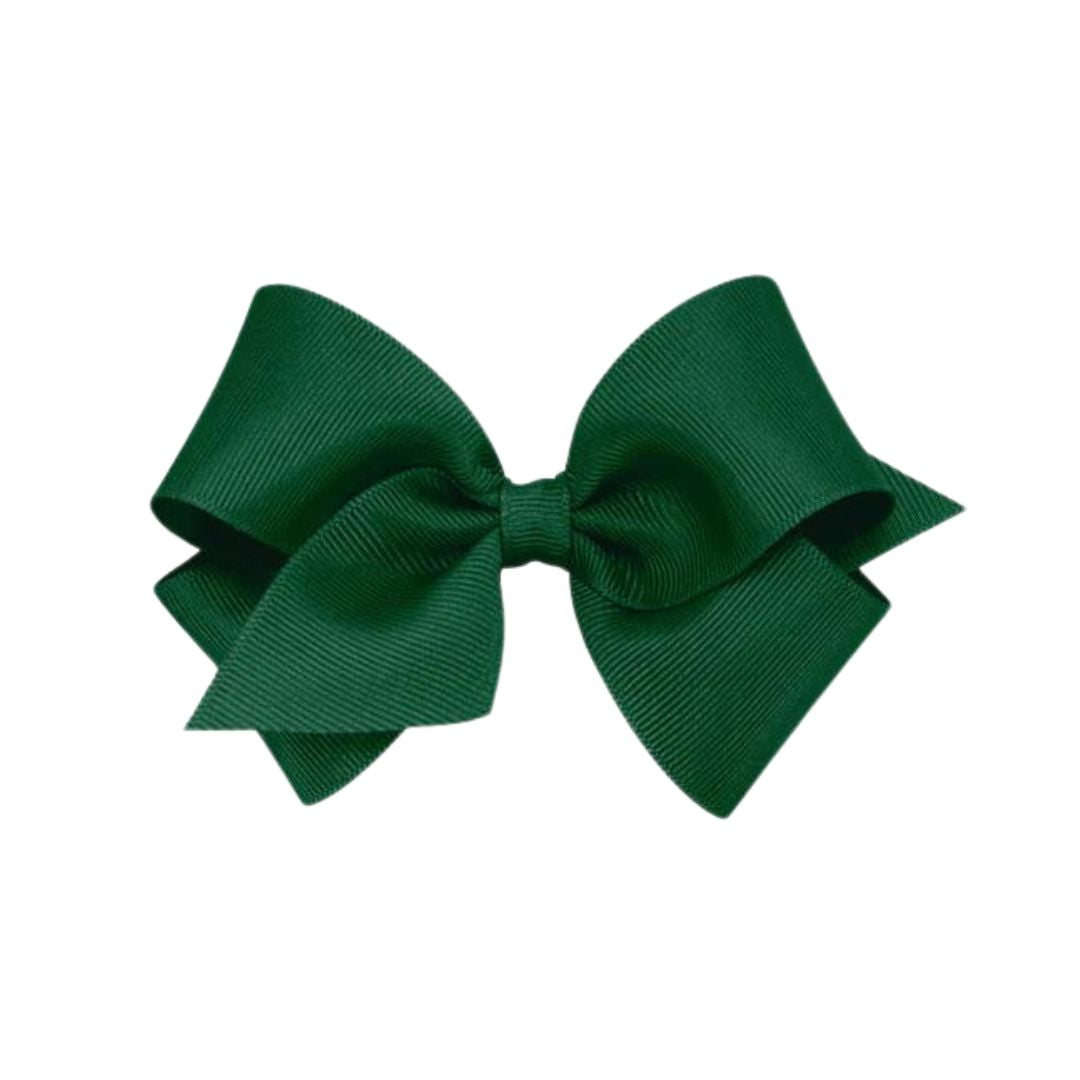 forest green holiday hair bow