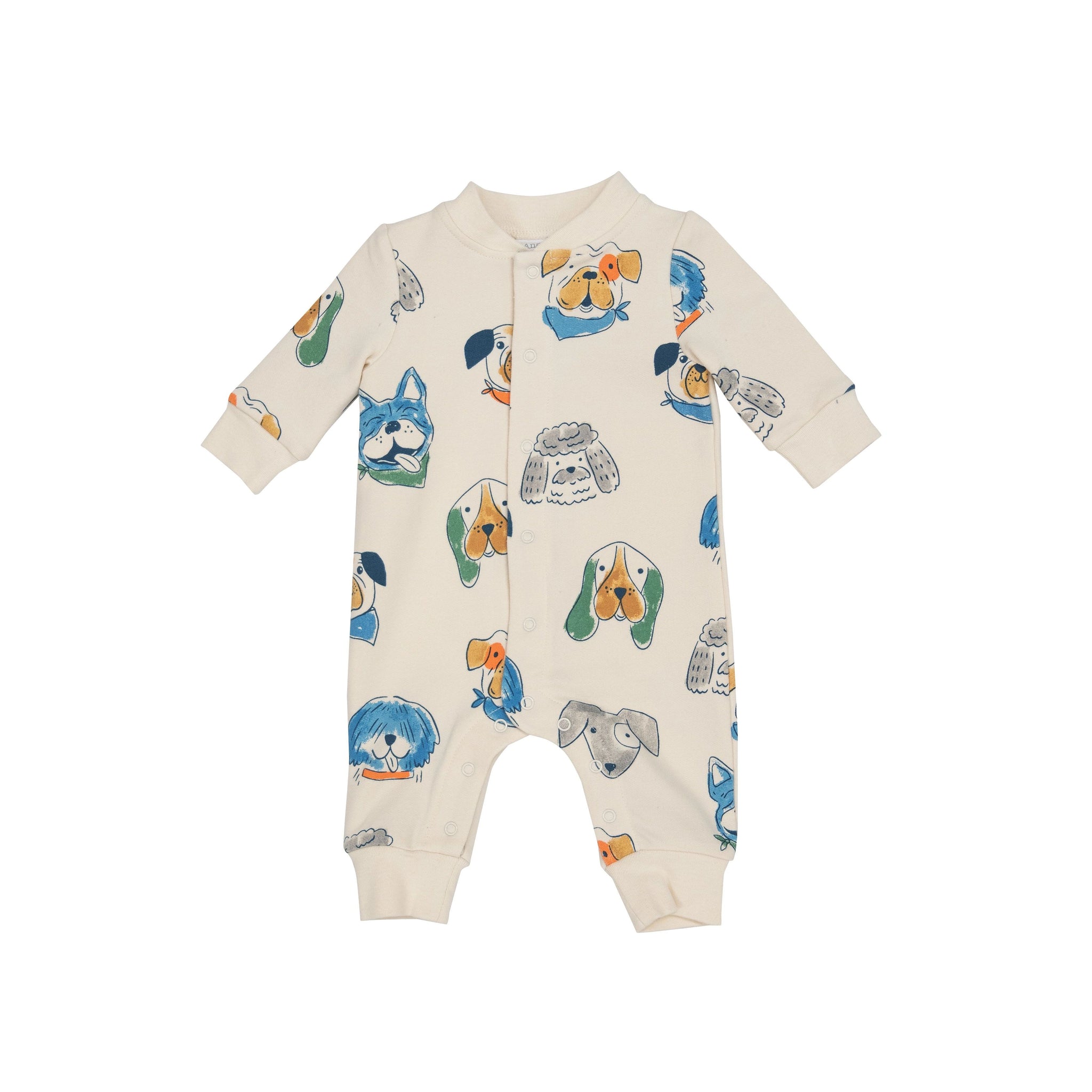 romper with colorful dogs all over