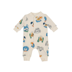 romper with colorful dogs all over