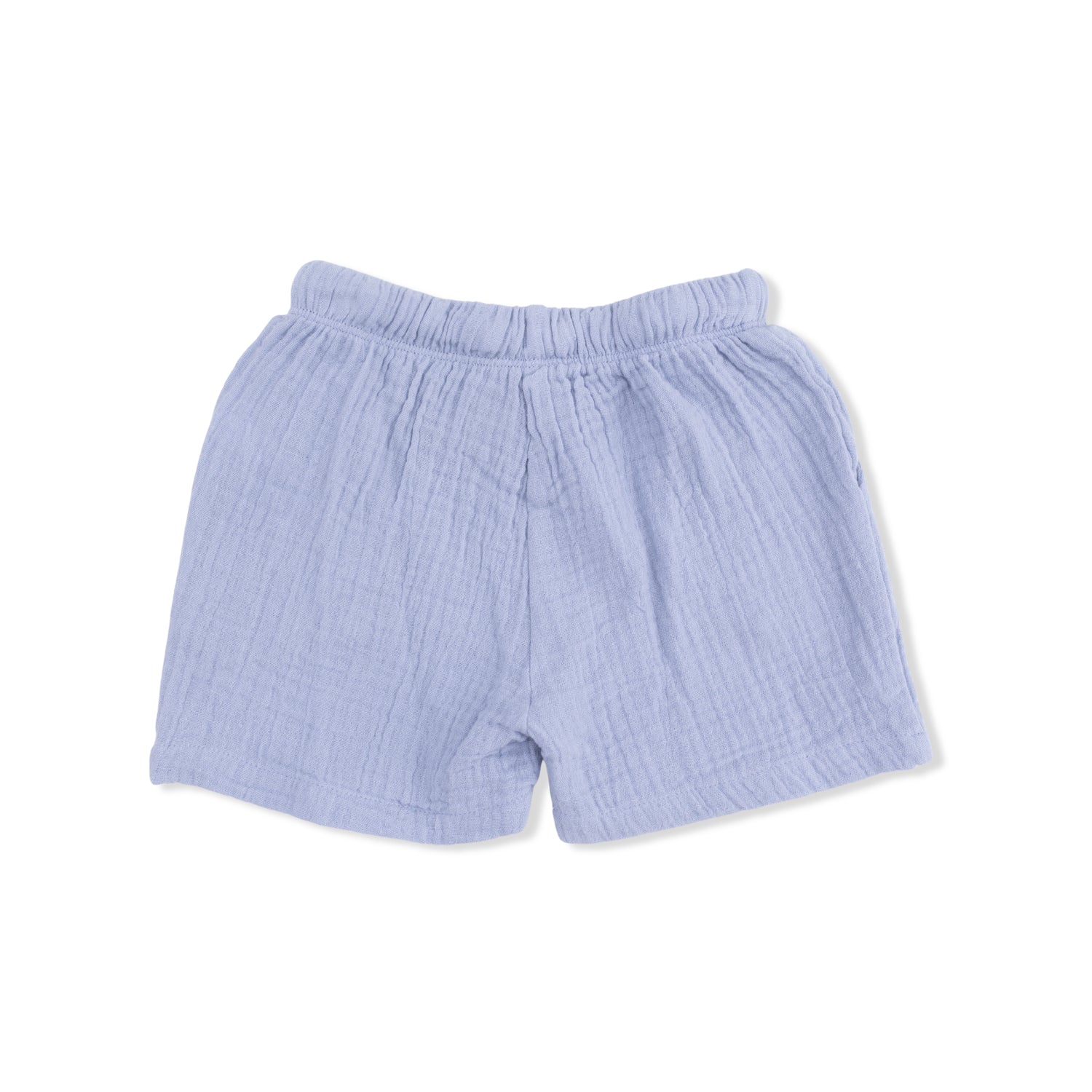 Light blue shorts on a white background
