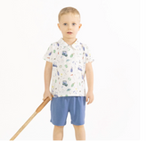 little boy wearing golf outfit