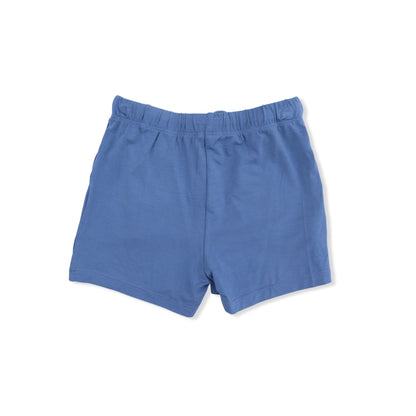 Blue shorts on a white background