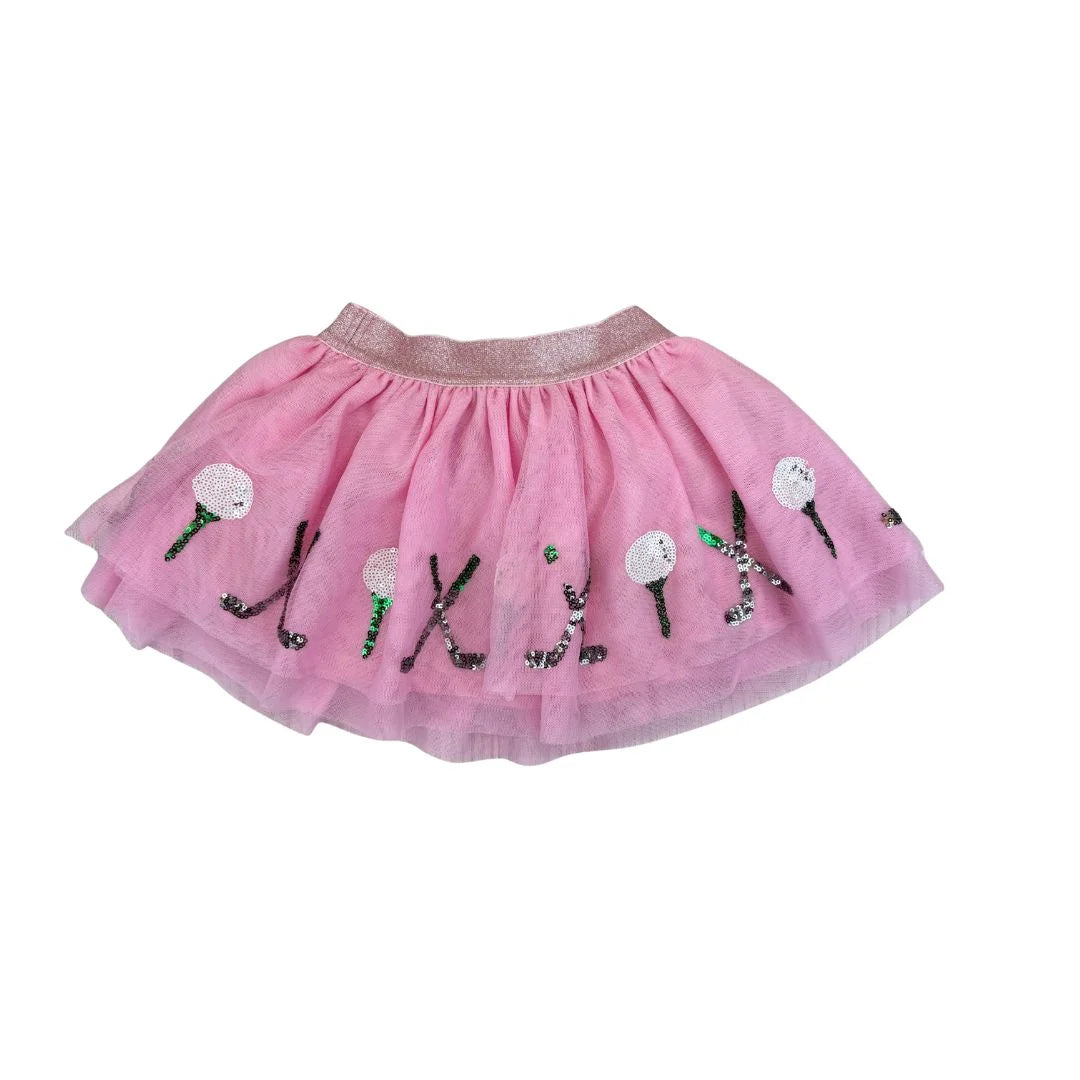 pink tutu with golf 