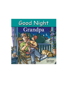 good night grandpa book - shows grandpa in rocking chair with grandson on his lap