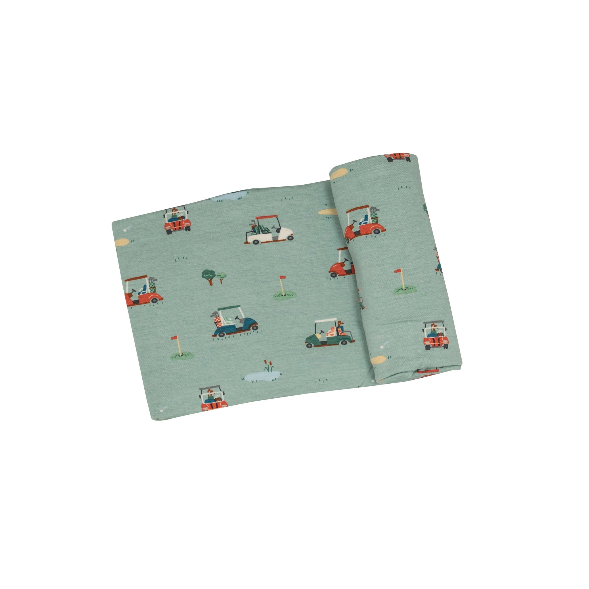 green golf baby swaddle