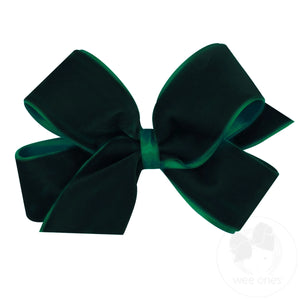 forest green velvet bow