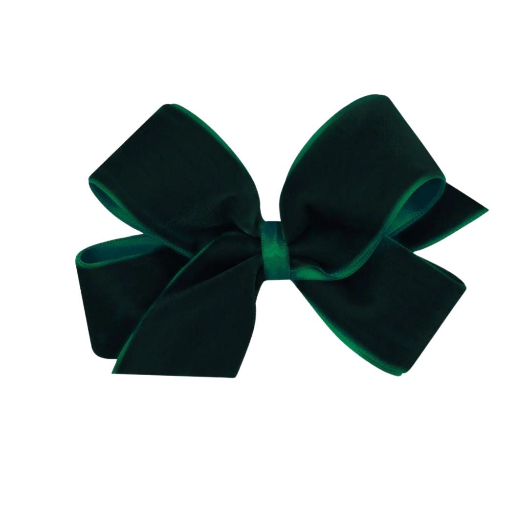 forest green velvet bow