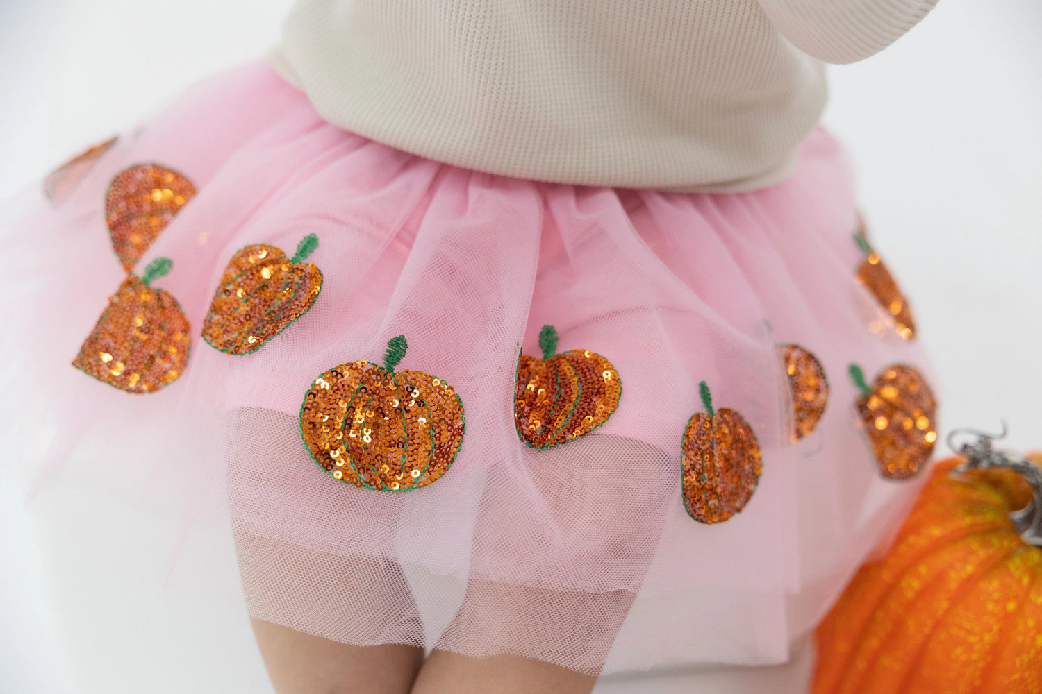 pink pumpkin halloween kids tutu