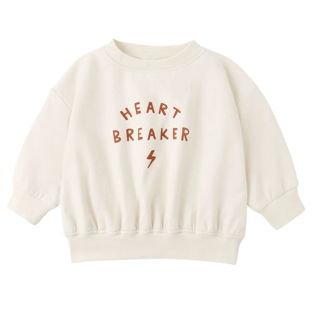 Beige sweatshirt with &