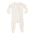Baby onesie with heart pattern on a white background